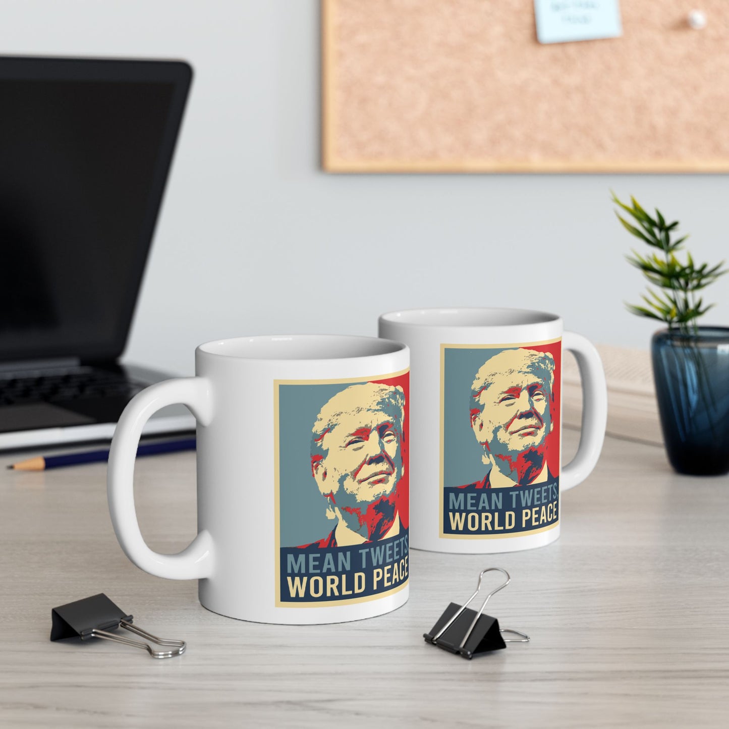 Trump Mean Tweets World Peace Mug, (11oz, 15oz)