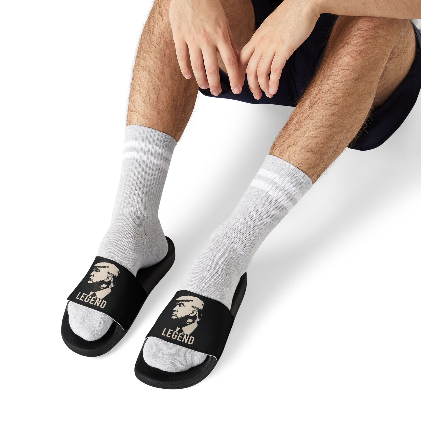 Trump Legend Men's Removable-Strap Sandals (Black)