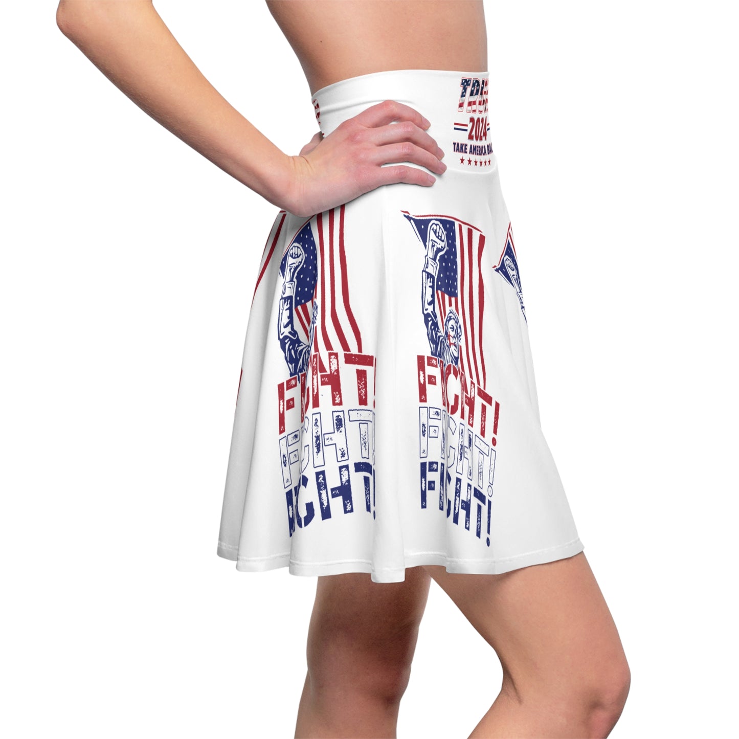 Trump Fight, Fight, Fight Skater Skirt for Women