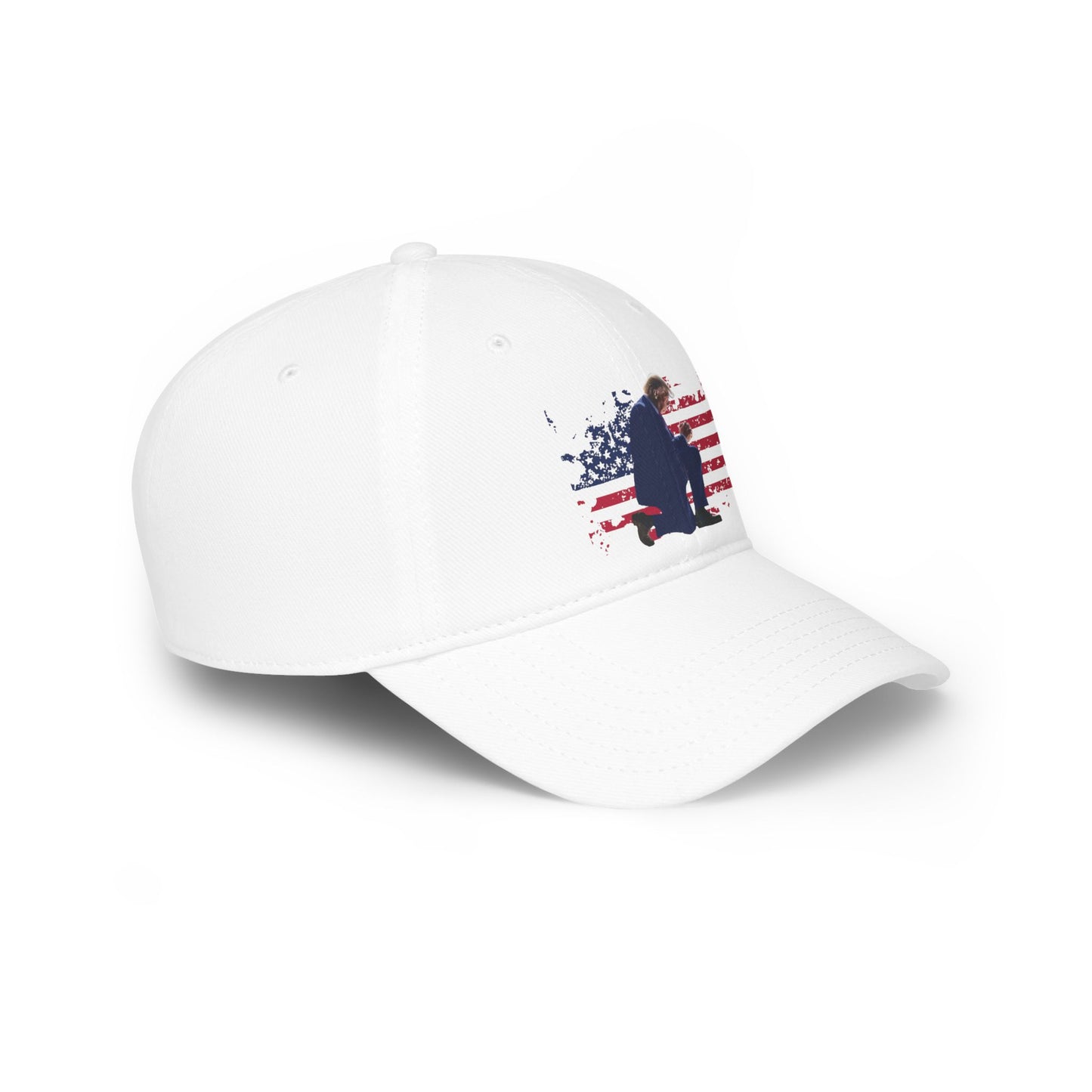 Trump In Prayer Low Profile Baseball Cap