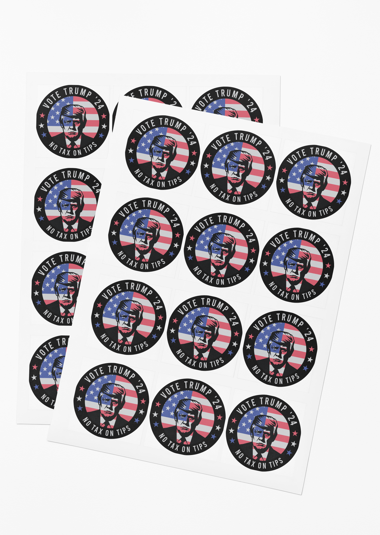 Vote Trump '24 | No Tax On Tips Sticker Sheets