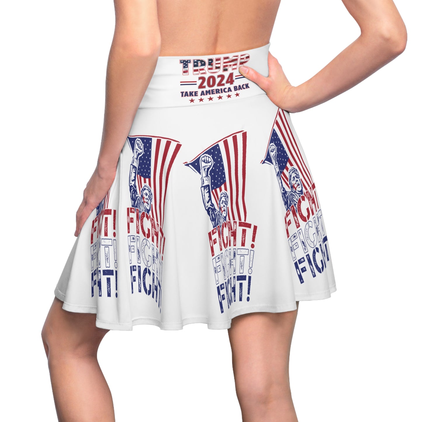 Trump Fight, Fight, Fight Skater Skirt for Women