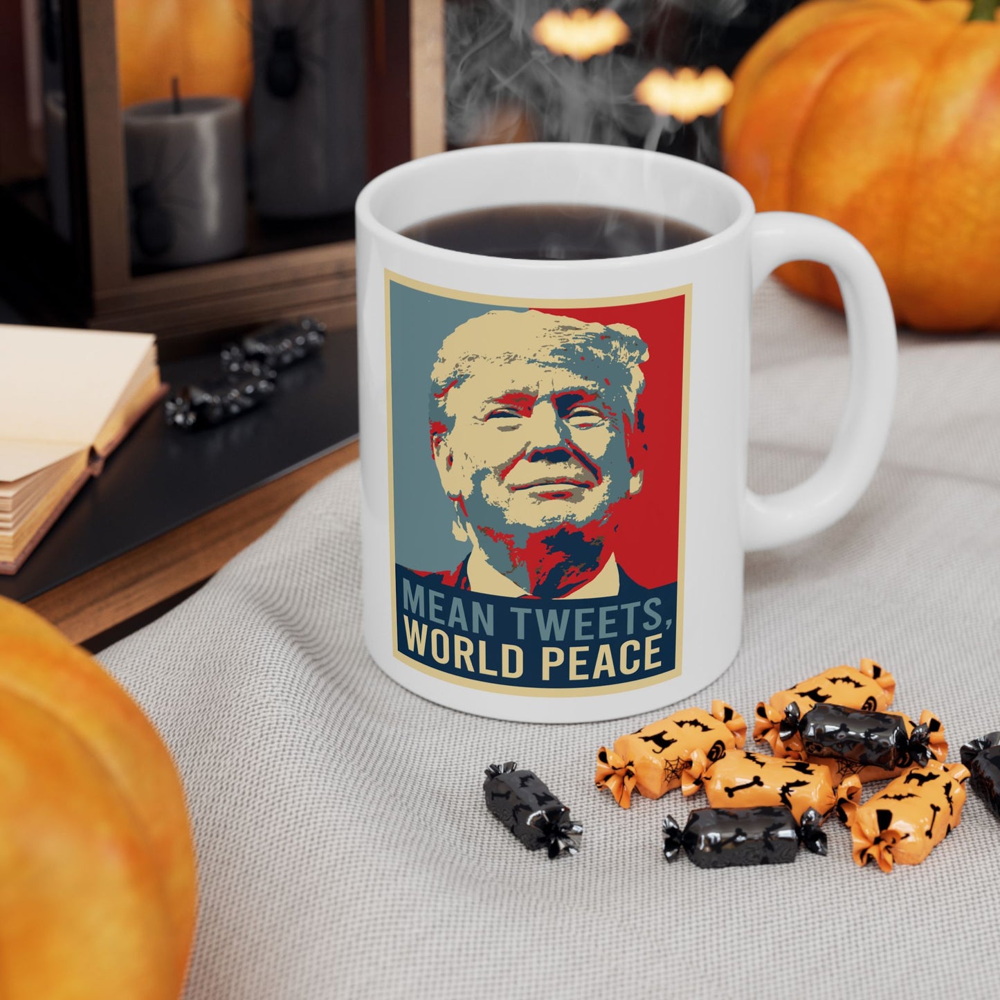 Trump Mean Tweets World Peace Mug, (11oz, 15oz)