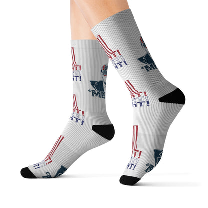 Cool Trump Fight, Fight, Fight For 'Merica Sublimation Socks