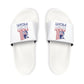 Trump Fight, Fight, Fight Men's Removable-Strap Flip Flops (White)