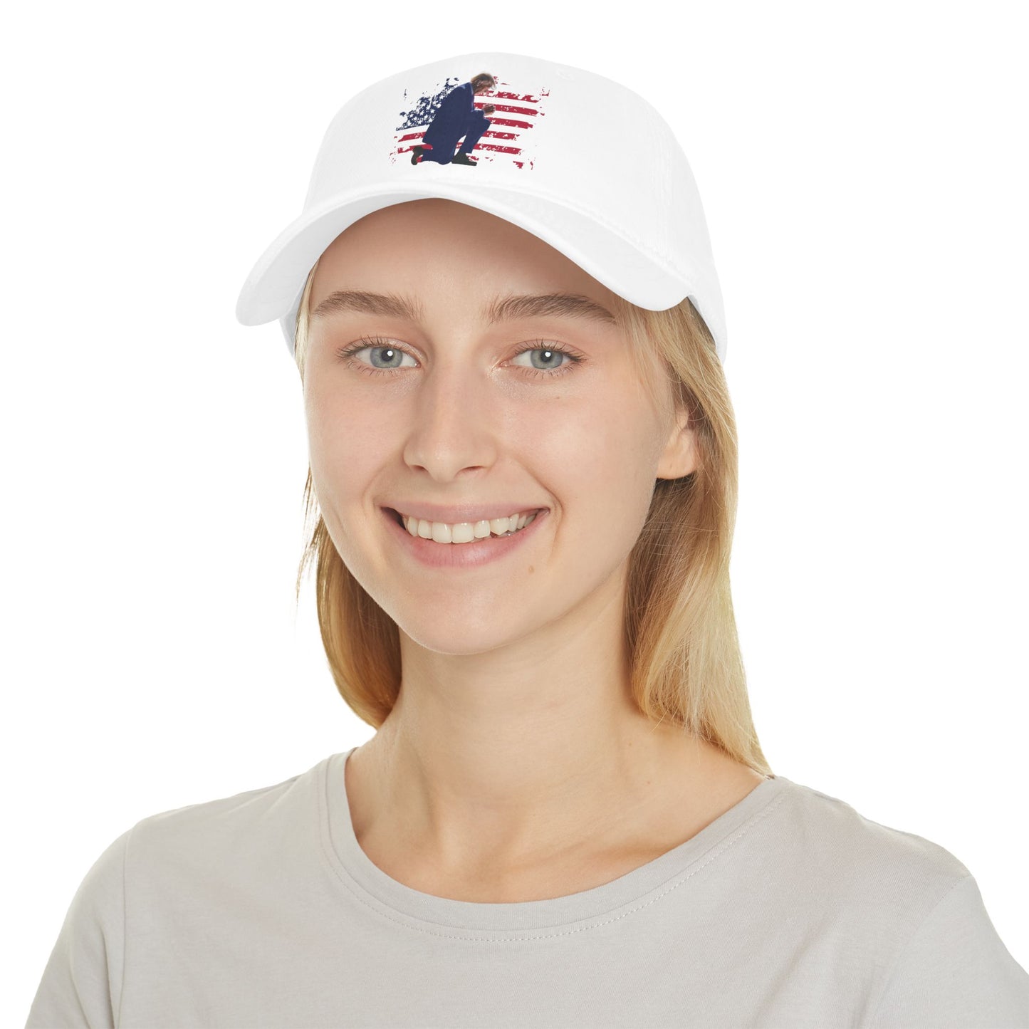 Trump In Prayer Low Profile Baseball Cap